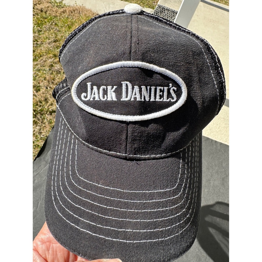 Jack Daniels Trucker Hat Black White Mesh Snapback Magic Headwear Baseball Cap
